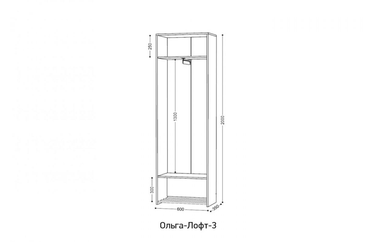 ОЛЬГА-ЛОФТ 3 Шкаф 2-х створчатый | фото 2