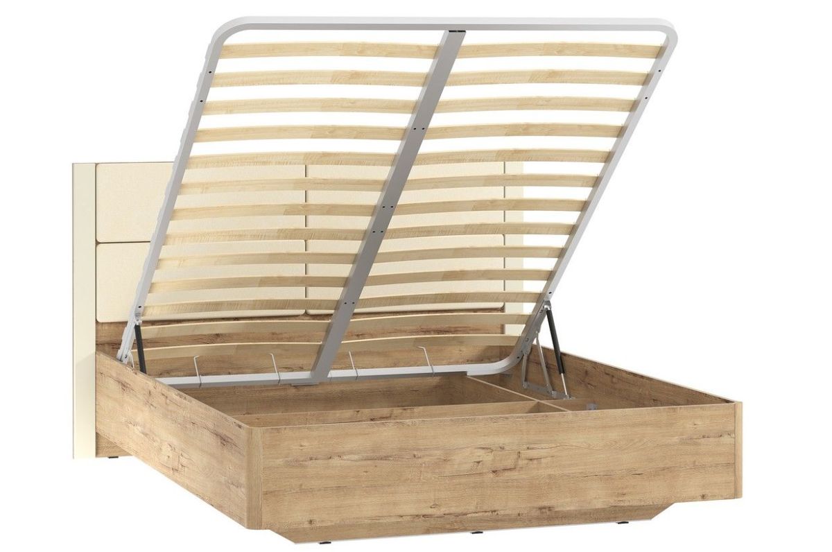 Спальня Livorno Кровать (1600х2000) НМ 040.52 Х с основанием и ПМ (Софт Панакота/Дуб Бунратти) | фото 2