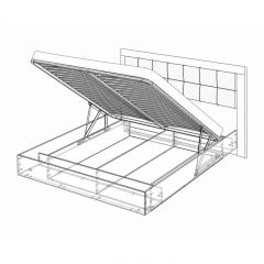Кровать-5 с подъемным основанием 1400 экокожа Вега Скандинавия | фото 6