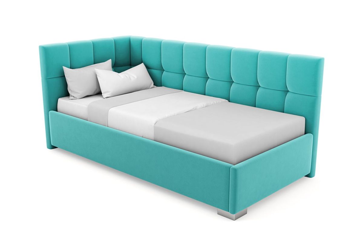 Кровать угловая Мия интерьерная +основание (120х200) | фото 21