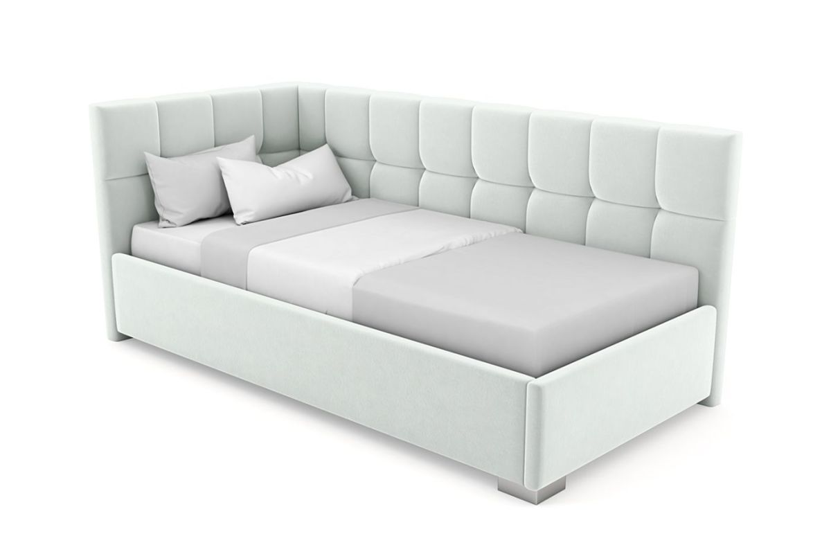 Кровать угловая Мия интерьерная +основание/ПМ/бельевое дно (120х200) | фото 8