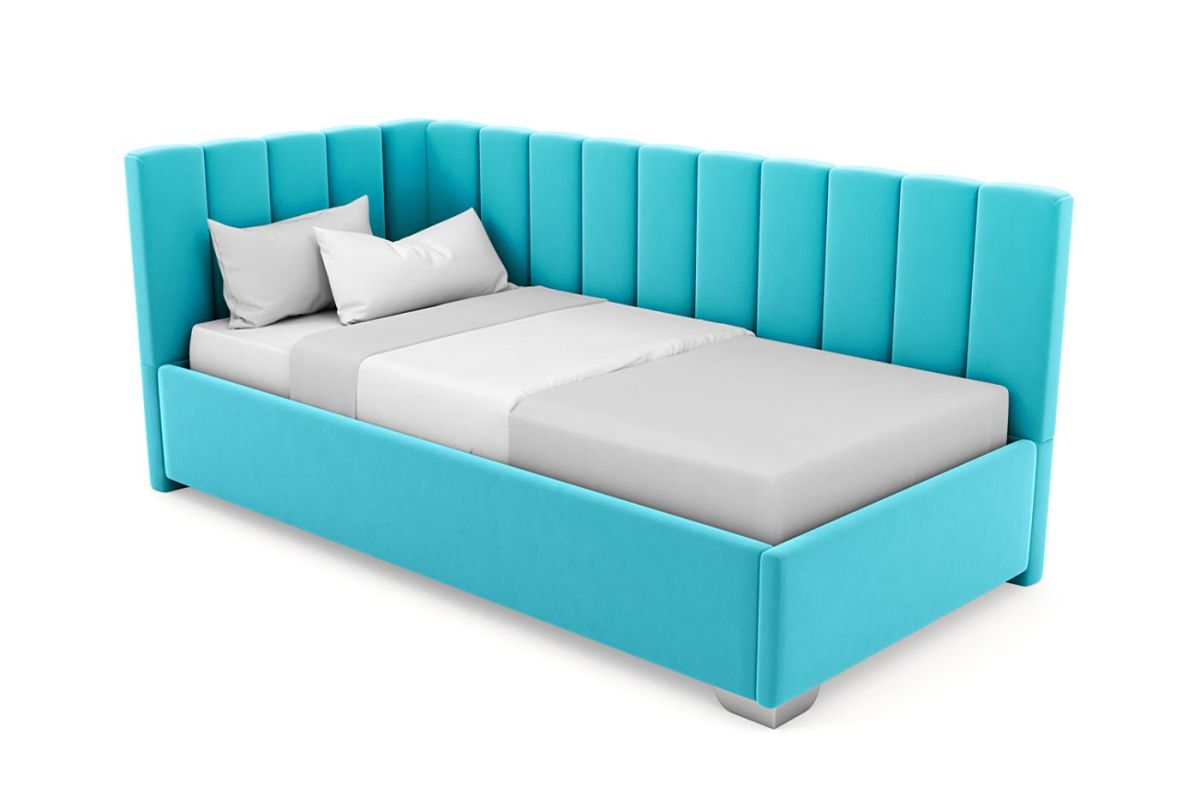 Кровать угловая Хлоя интерьерная +основание (80х200) | фото 7