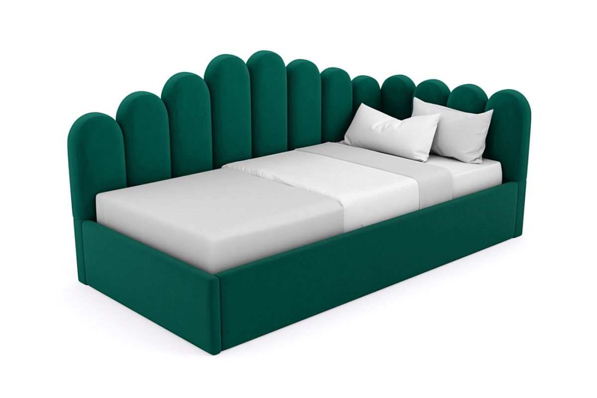 Кровать угловая Лилу интерьерная +основание/ПМ/бельевое дно (90х200) | фото 18