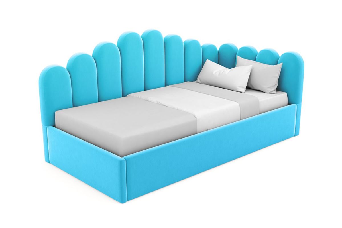 Кровать угловая Лилу интерьерная +основание/ПМ/бельевое дно (90х200) | фото 25