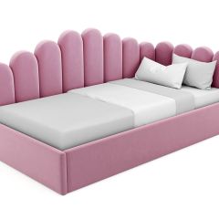 Кровать угловая Лилу интерьерная +основание/ПМ/бельевое дно (120х200) | фото 9