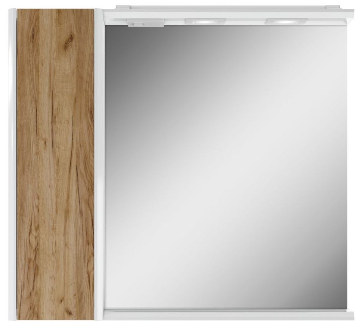 Шкаф-зеркало Uno 80 Дуб ВОТАН левый Домино (DU1513HZ) | фото 3