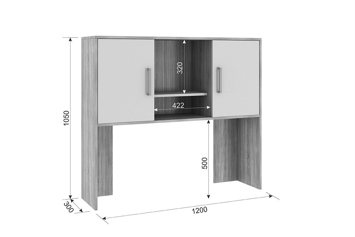 ЛАЙТ 2 Надстройка стола компьютерного (1200) | фото 2