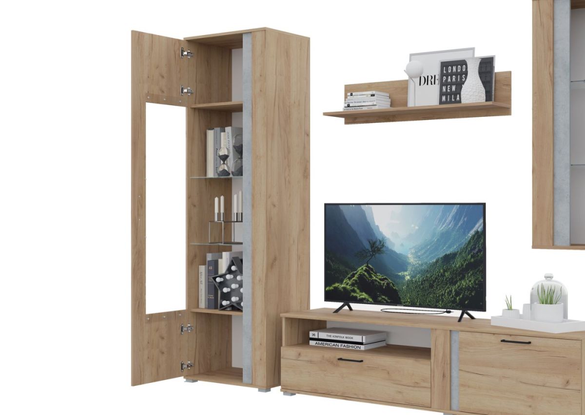 Гостиная Омега (Крафт золотой-Бетон) | фото 5