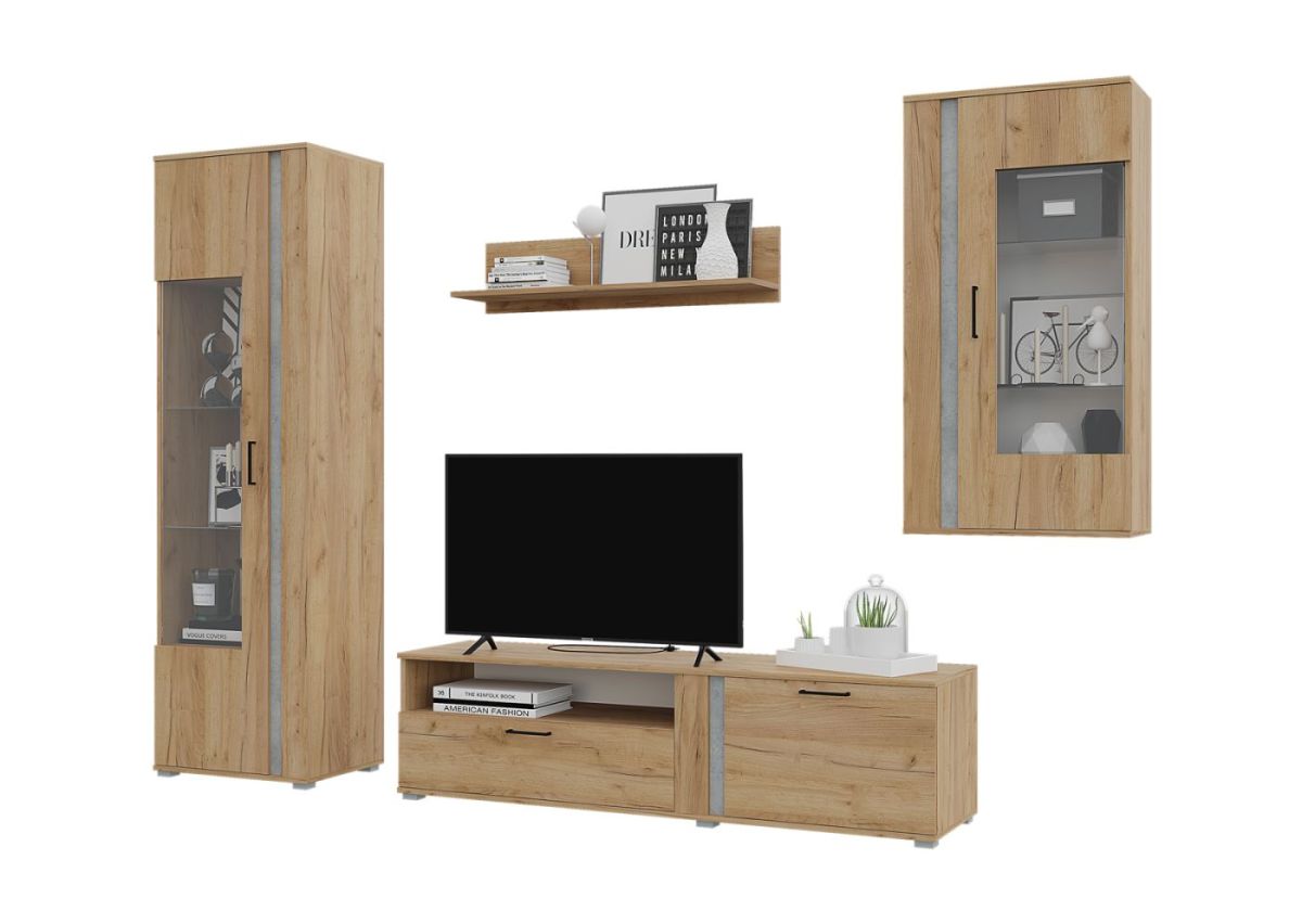 Гостиная Омега (Крафт золотой-Бетон) | фото 2