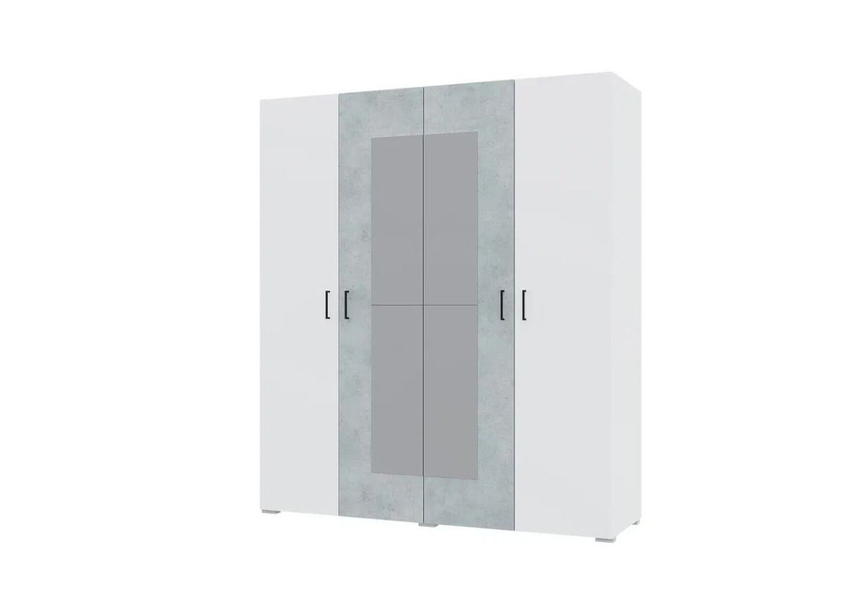 Спальный гарнитур NOVA (модульный) белый/бетон | фото 4