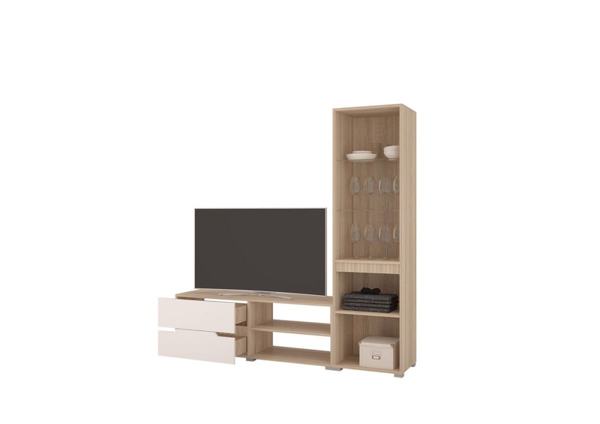 Гостиная АНТАЛИЯ (модульная) Сонома/Белый софт | фото 5