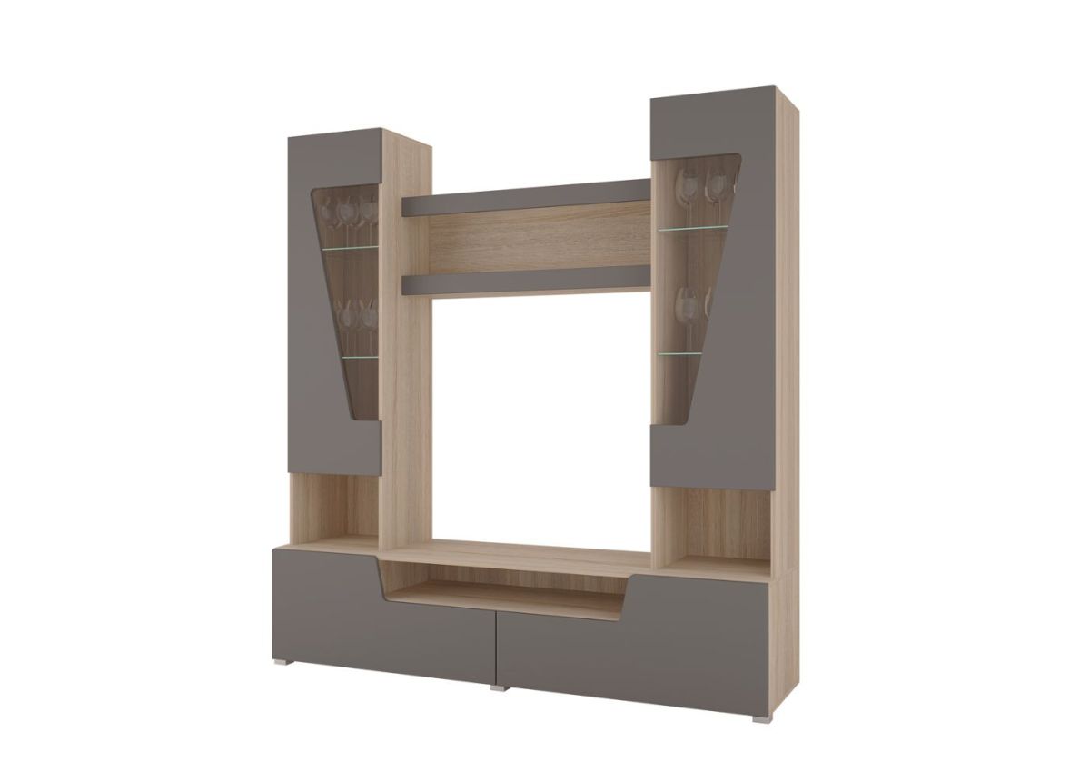 Гостиная АНТАЛИЯ (модульная) Сонома/Графит софт | фото 2