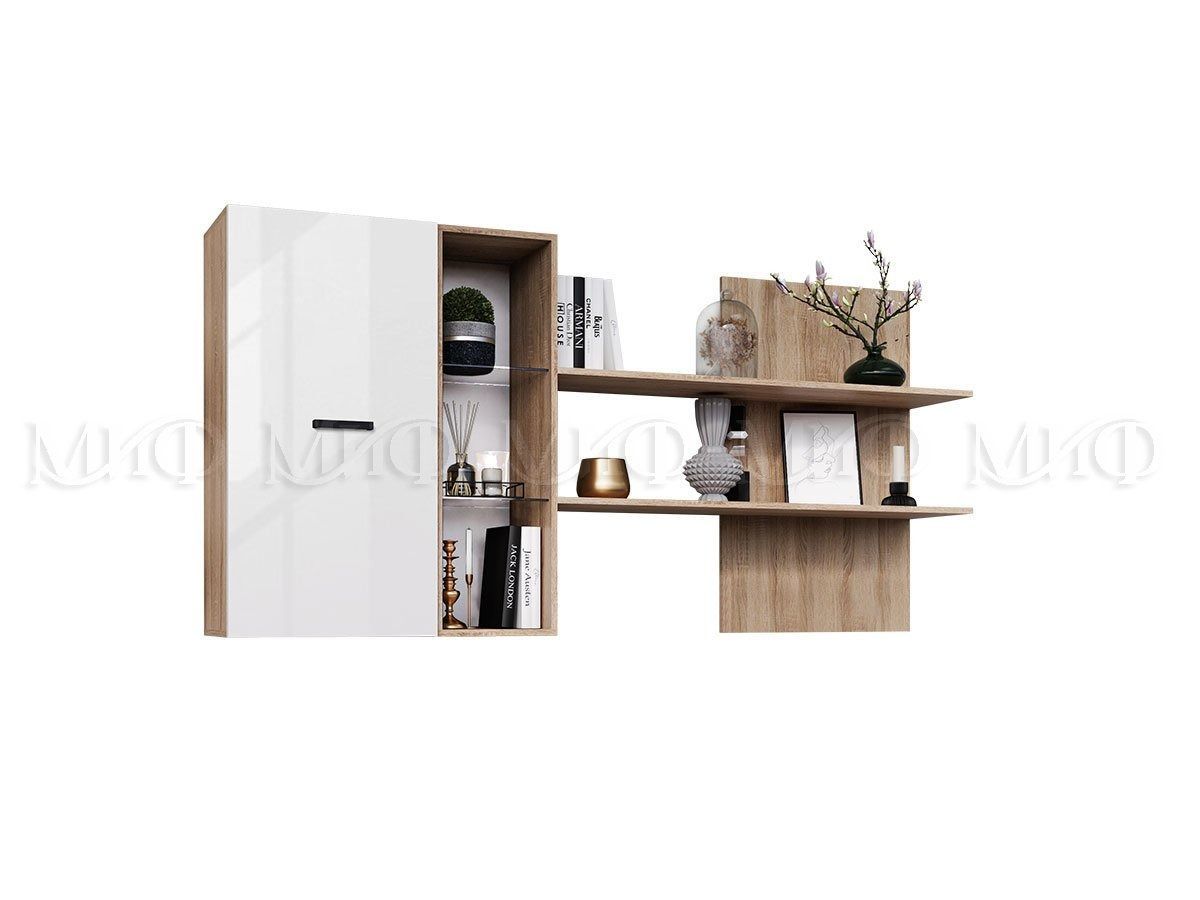 НЭНСИ NEW Гостиная ЛДСП (модульная) Белый глянец/Сонома | фото 18