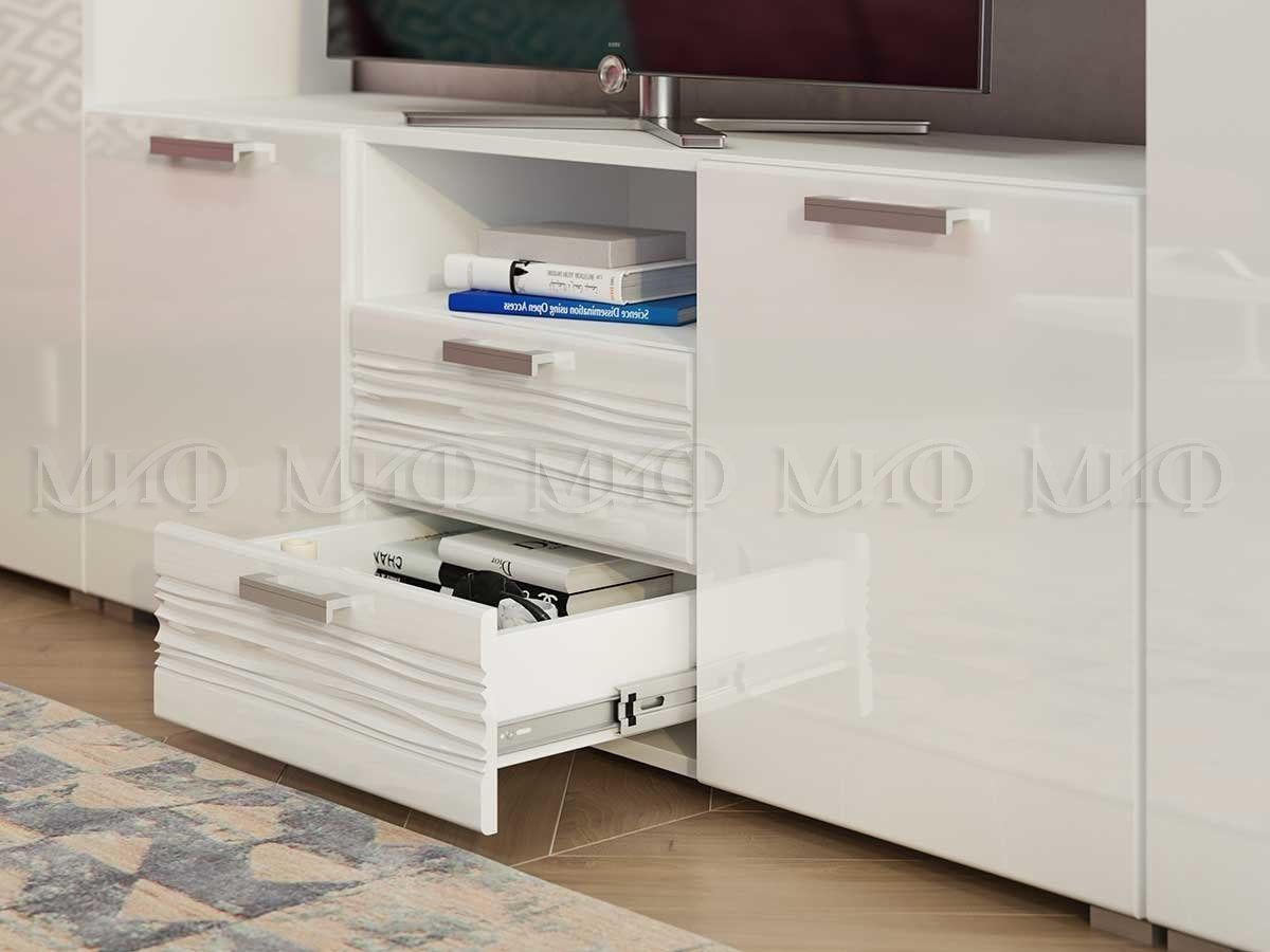 АСТИ Гостиная Вариант №3 МДФ (Белый глянец/белый) | фото 2