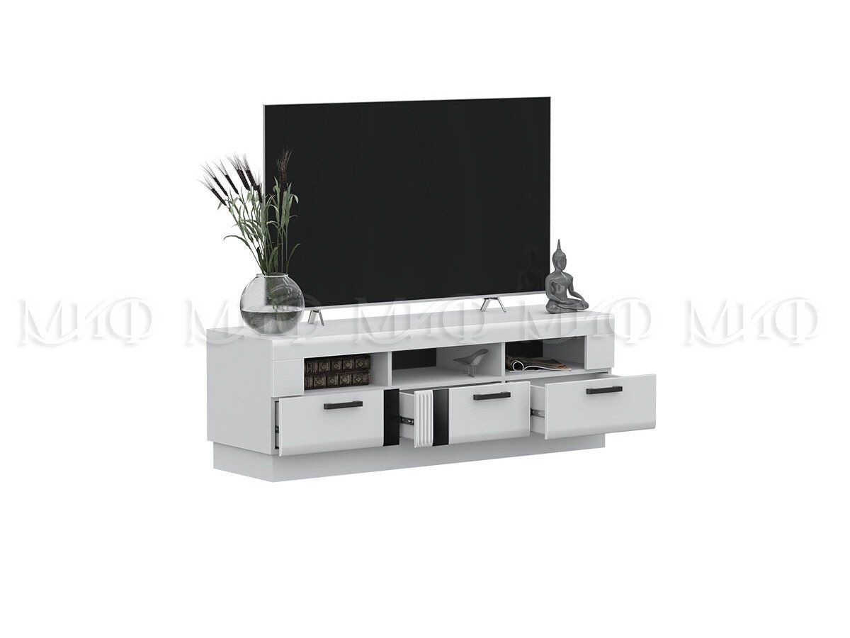 МАГНОЛИЯ Тумба ТВ (Белый глянец/Белый) | фото 2