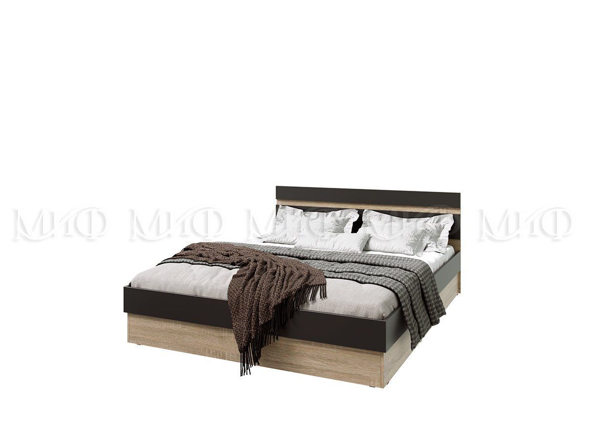 КИМ Спальный гарнитур МДФ (модульный) Графит софт/Сонома | фото 2