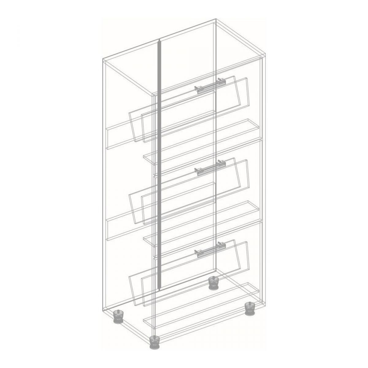 ГРАФ Обувница 3-х створчатая (перламутр) | фото 2