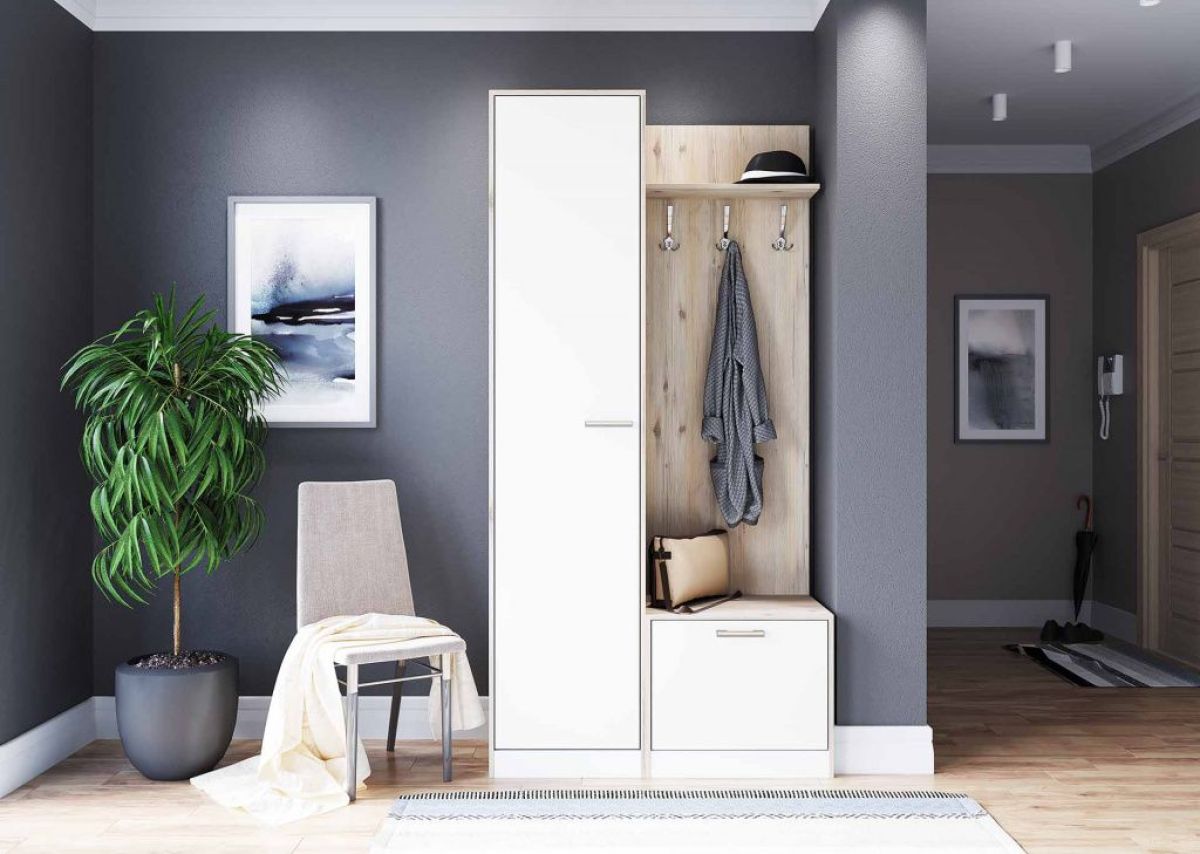 Пенал 1-ств с полками и вешалкой "Милана" | фото 2