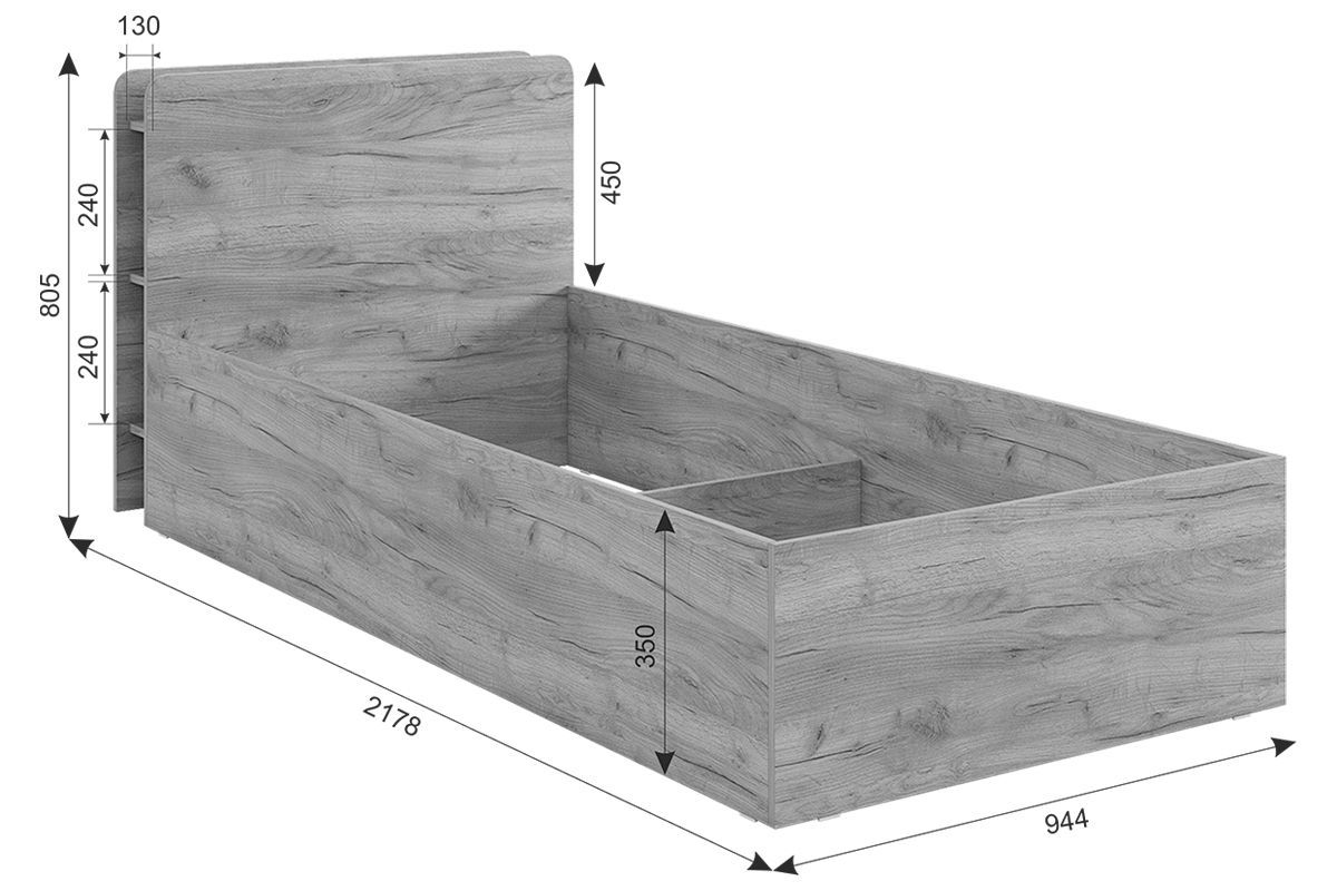 ЮНИОР Кровать с основанием 900 | фото 3