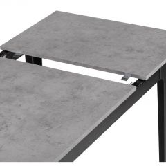 Стол деревянный Айленд 110(155)х68х76 бетон чикаго светло-серый / черный | фото 5