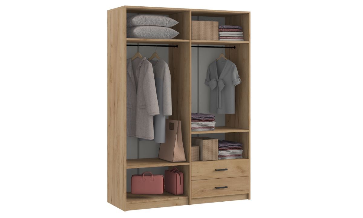 СВЕТЛАНА LOFT Шкаф 4 двери с зеркалом (дуб золотой) | фото 3