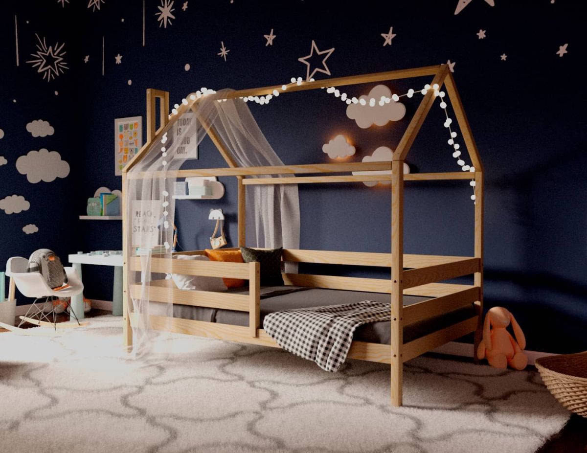 Кровать-домик 80*190 без покраски | фото 3