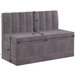 ТОМЕНТО Кухонный диван прямой (велюр 1 кат) | фото 2