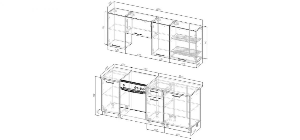 Кухонный гарнитур Антик 2000 (Стол. 26мм) | фото 2