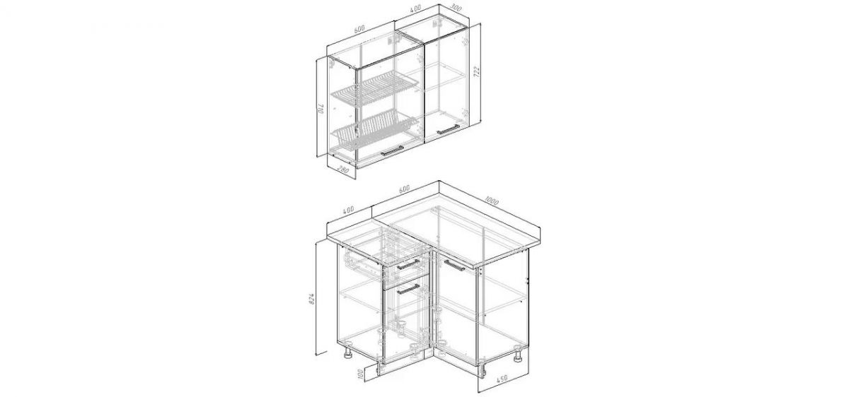 Кухонный гарнитур Антик 1000*1000 (Стол. 38мм) | фото 2