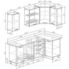 Кухонный гарнитур Белый Глянец 2200*1000 (Стол. 38мм) | фото 2