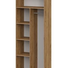 БАЙКАЛ Шкаф двухстворчатый (комбинированный) Графит/Дуб золотой | фото 2