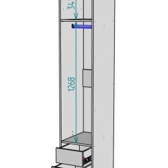 Шкаф Linnea MHR-1-3 2050х400х510 (Белый-М 11.1.1) | фото 3