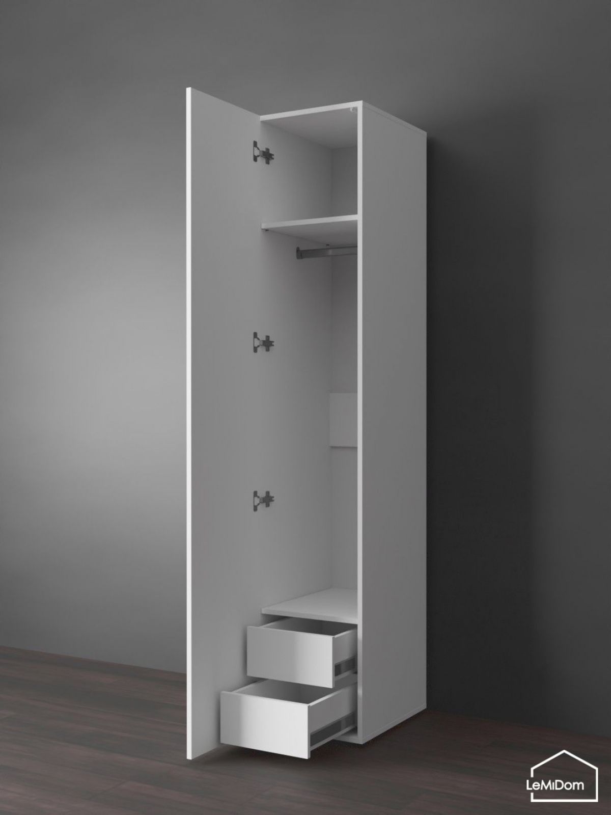 Шкаф Linnea MHR-1PO-3 2050х400х510 (Белый-М 11.1.2) | фото 5