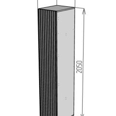 Шкаф Linnea MHR-1-4 2050х400х510 (Графит-М 11.1.25) | фото 2