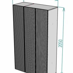 Шкаф Linnea MHR-3-1 2050х1200х510 (Графит-М 11.1.25) | фото 2