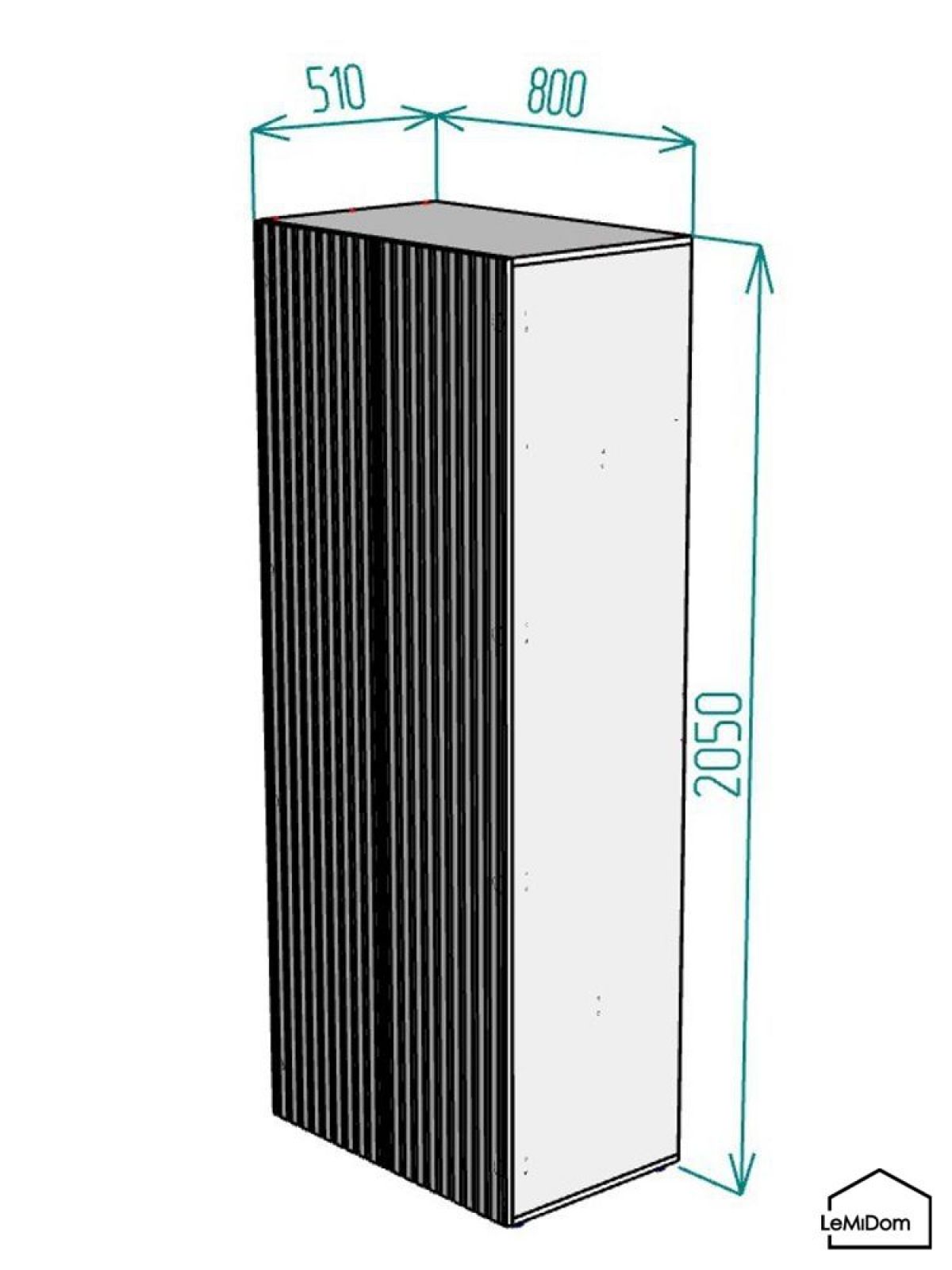 Шкаф Linnea MHR-2-3 2050х800х510 (ДВ-М 11.1.25) | фото 2