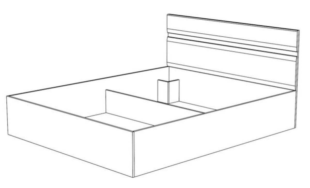 Кровать Ненси 1600 + ортопед. основание (Венге/Белый глянец) | фото 3