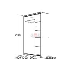 МИРАЖ 10.2 (620) Шкаф для платья и белья | фото 2