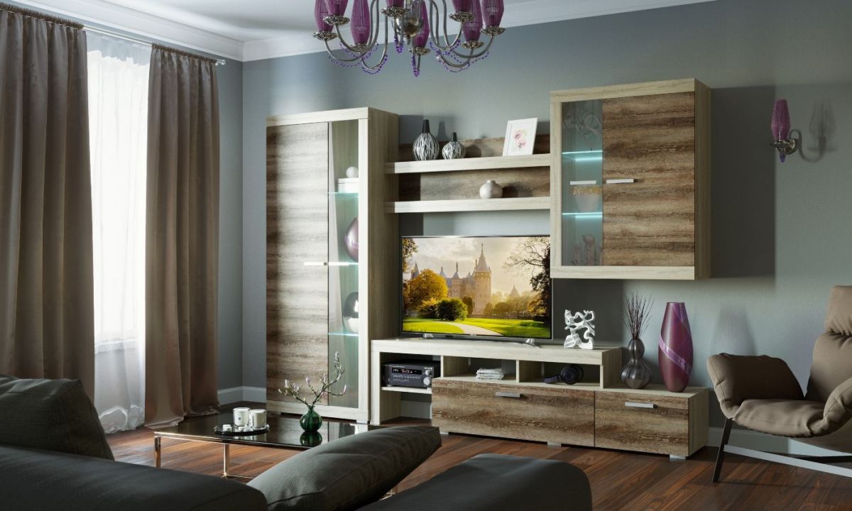 СОНАТА ГОСТИНАЯ НАБОР №ДСДС-3 (Дуб сонома/Дуб сакраменто) | фото 2