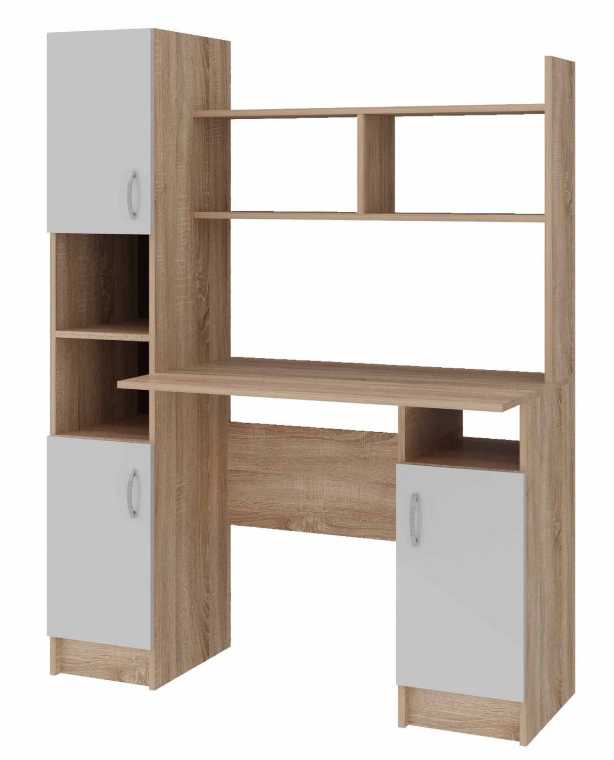 Стол компьютерный ПКС-6 Дуб сонома/Белый глянец | фото 2