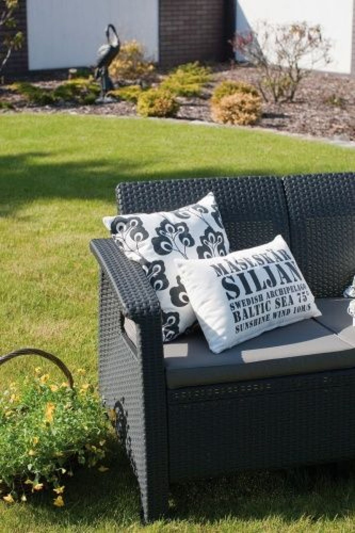 Диван пластиковый Корфу (Corfu love seat) графит | фото 3