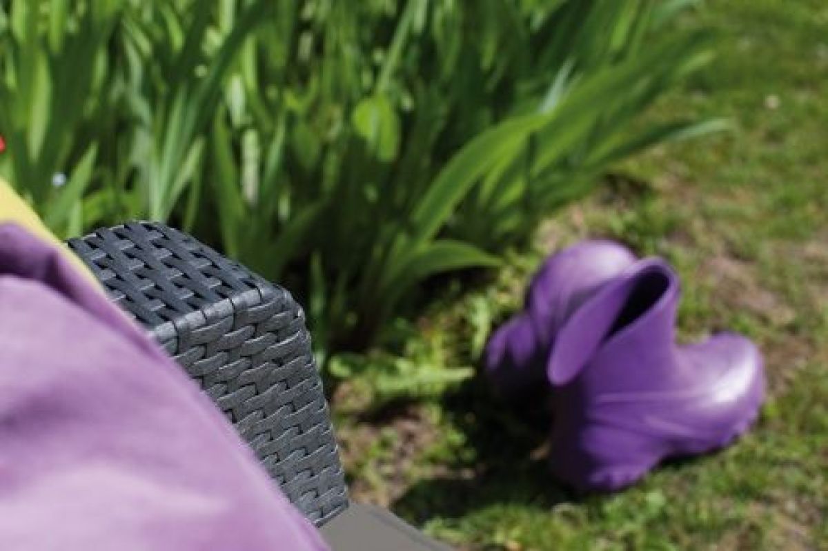 Диван пластиковый Корфу (Corfu love seat) графит | фото 4